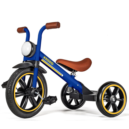 KRIDDO 12-inch tricycle front light enhances visibility for safer rides.