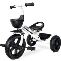 KRIDDO Kids Tricycle front view shows a stable, beginner-friendly design for first rides.