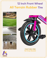 KRIDDO Tricycle supports indoor and outdoor use with silent wheels.