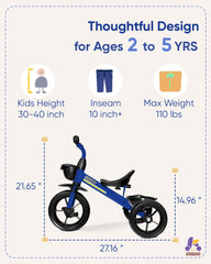 KRIDDO kids tricycle quiet wheels keep indoor play peaceful