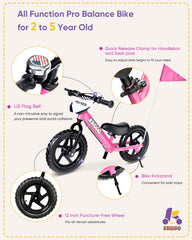 KRIDDO Pro all-terrain tires provide grip on grass and sidewalks.