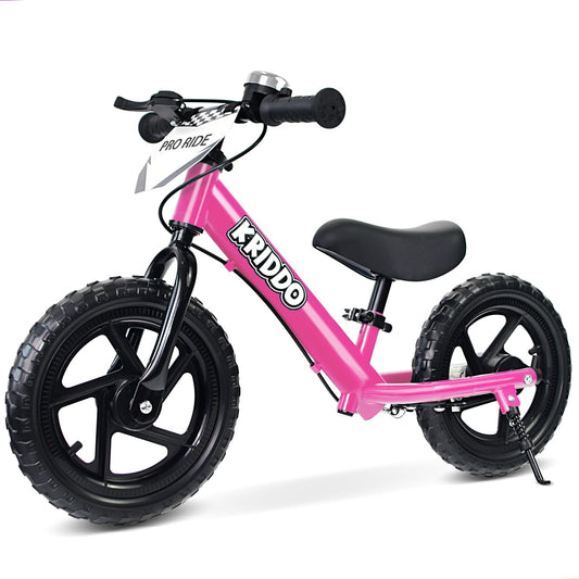 KRIDDO Pro toddler balance bike pink frame for beginner balance practice.
