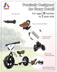 KRIDDO soft seat provides comfortable seating during rides.