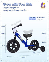 KRIDDO soft seat and tool-free adjustments for comfy height.
