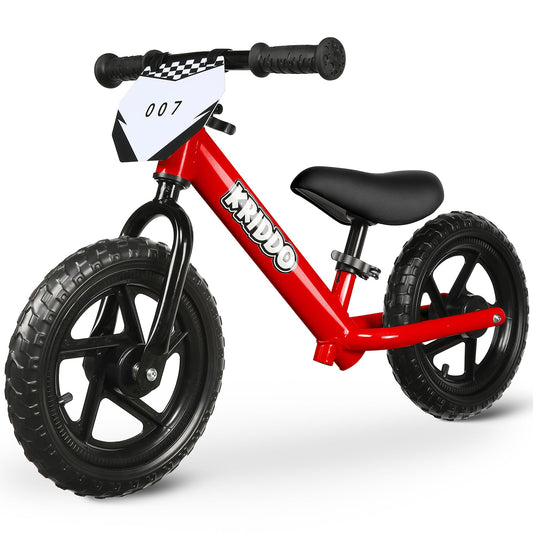 KRIDDO 12-inch toddler balance bike front view for easy first rides and balance practice.
