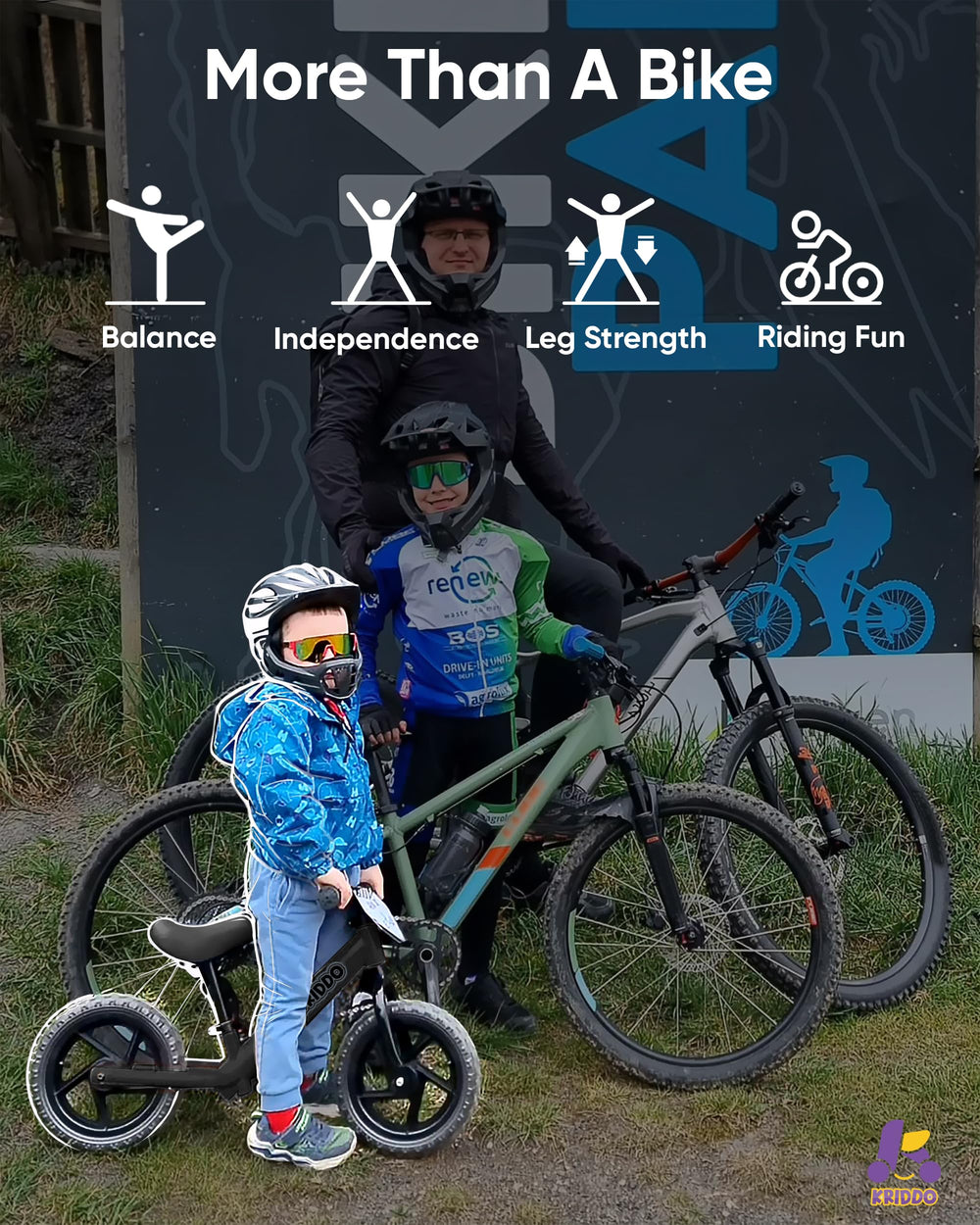KRIDDO balance bike customize plate allows personal designs by kids.