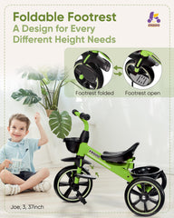 KRIDDO tricycle features comfy seat and ergonomic grips for small hands