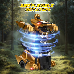 Kroyedfuw Dinosaur Transform RC Car 360-degree rotation in action.