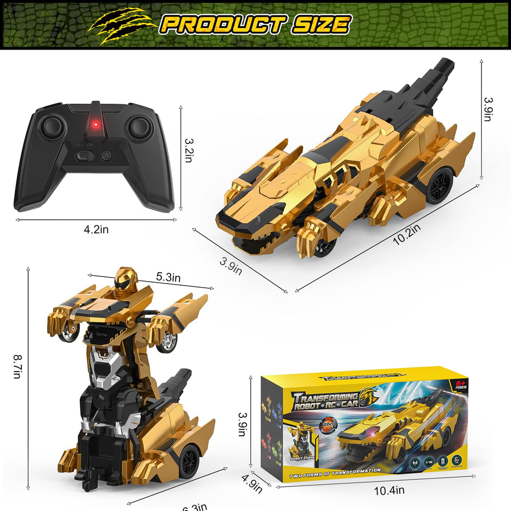 Kroyedfuw Dinosaur Transform RC Car dual car and robot play experience.