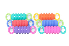 KRUMPLES Pully Teal closeup highlights durable silicone for teething and play.