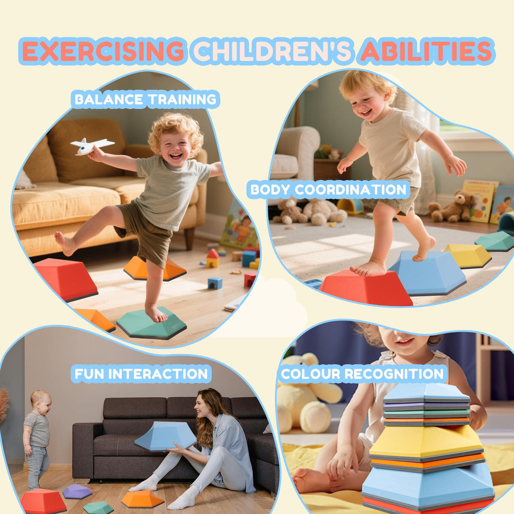 Kryolla stones stacked for easy storage and portable playtime