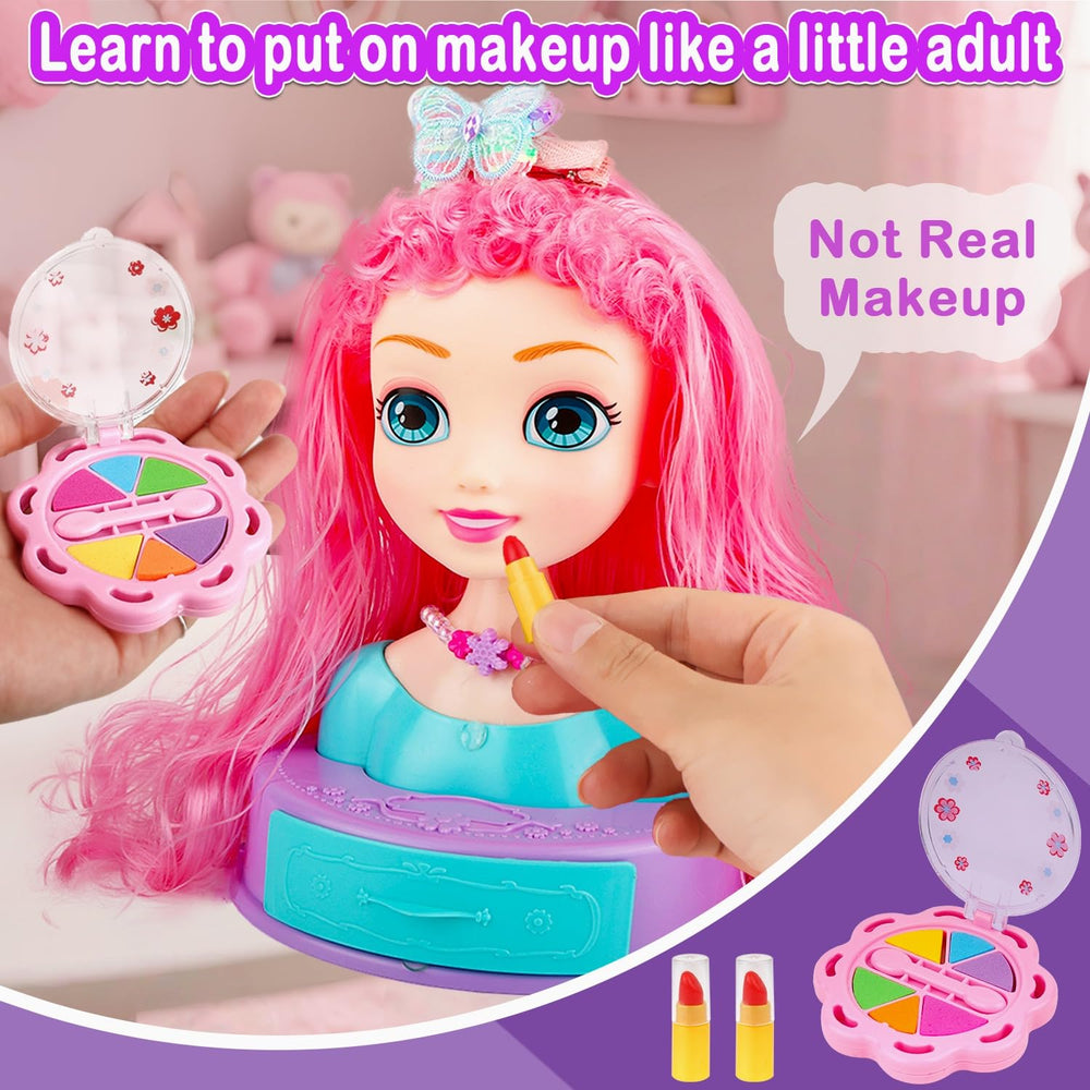 Kryonixty pretend makeup case keeps accessories neatly organized for easy access.