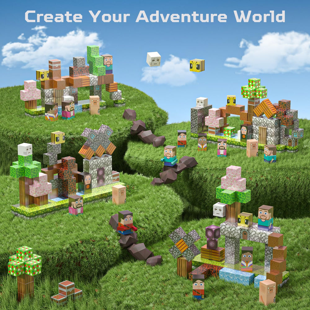 Kryzomat magnetic blocks forest adventure invites collaborative construction