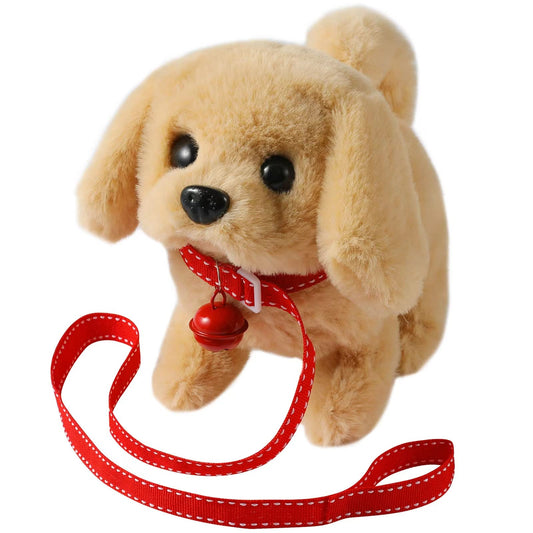 KSABVAIA plush golden retriever walks like a real pet, engaging kids safely