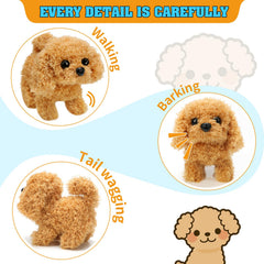KSABVAIA Plush Teddy Puppy Tail Wagging: inspires imaginative pet care play