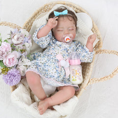 KSBD sleeping newborn doll with closed eyes for serene display.