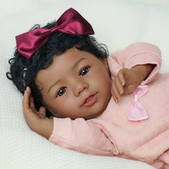 KSBD reborn doll 18in with painted eyebrows for delicate realism