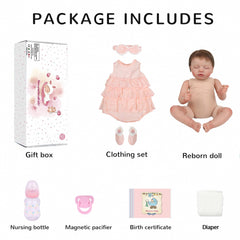 KSBD Reborn doll with flower hairband for a charming look