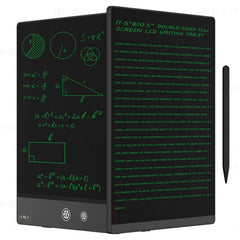 Ksequ LCD writing tablet front view, compact and reusable for on-the-go notes