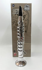 ksmtoys My First Toy Clarinet in silver finish, a friendly starter instrument for beginners.