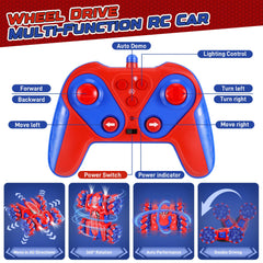 Kssvzz Spider RC Car side view showing double-sided stunt capability.