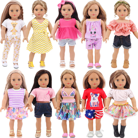 K.T. Fancy 10 sets doll clothes box, durable packaging for gifting