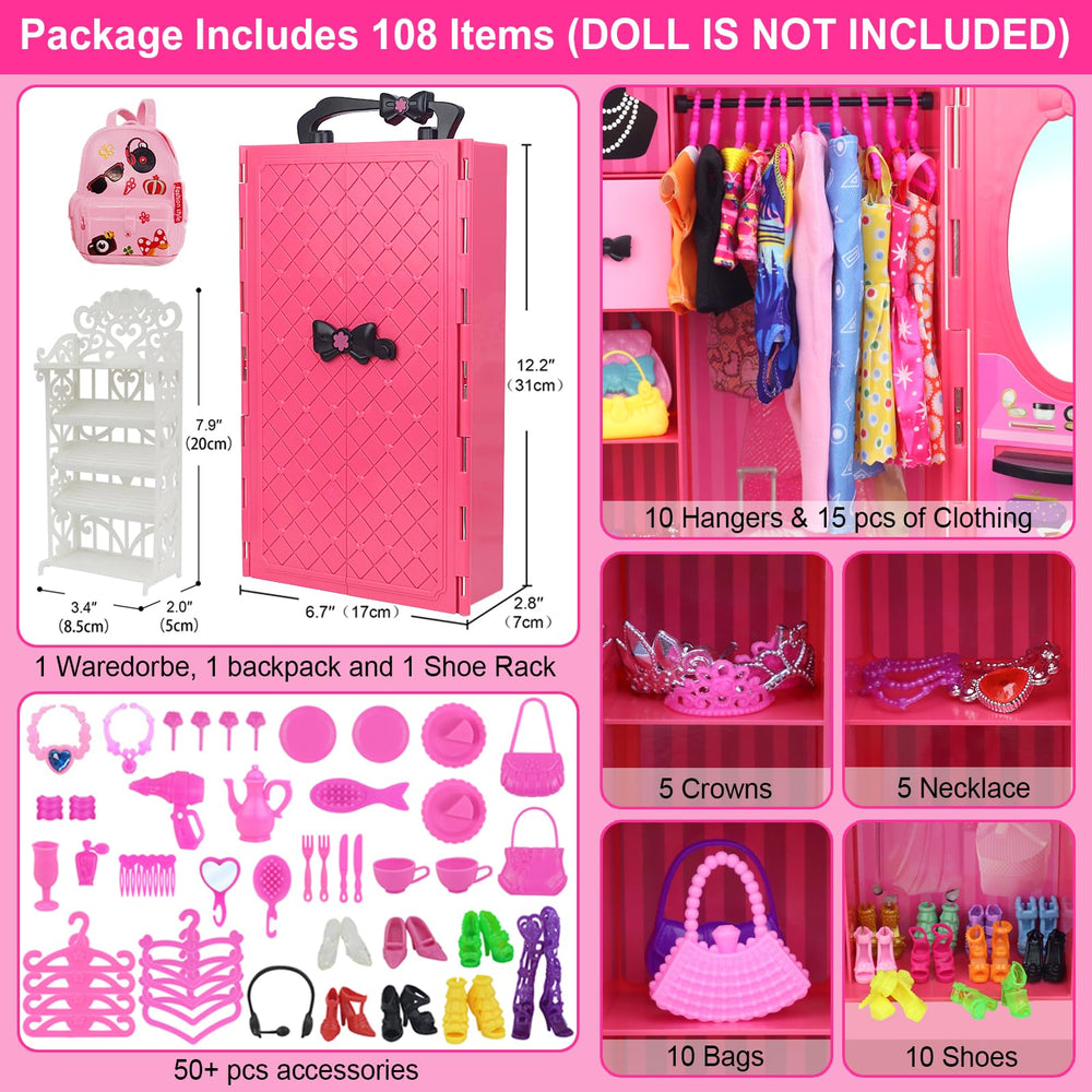 KT Fancy doll shoe rack neatly stores tiny footwear.