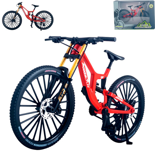 Kuasting 1:8 scale mountain bike model, front view, detailed die-cast craftsmanship for display