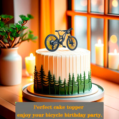 Kuasting cake topper-ready miniature bike for themed dessert decoration