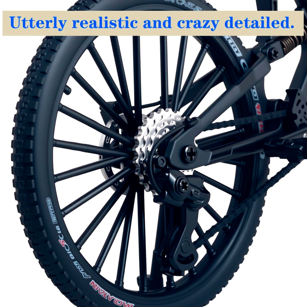 Kuasting pedal-drive rear-wheel action for a lifelike miniature ride