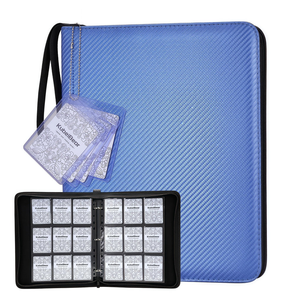 KuBeiBear card binder blue cover for 720 cards with acid-free protection.