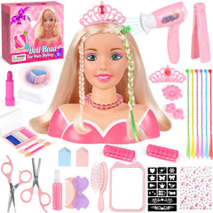 KUBUSFLY doll head styling set shown for creative pretend play and easy grip