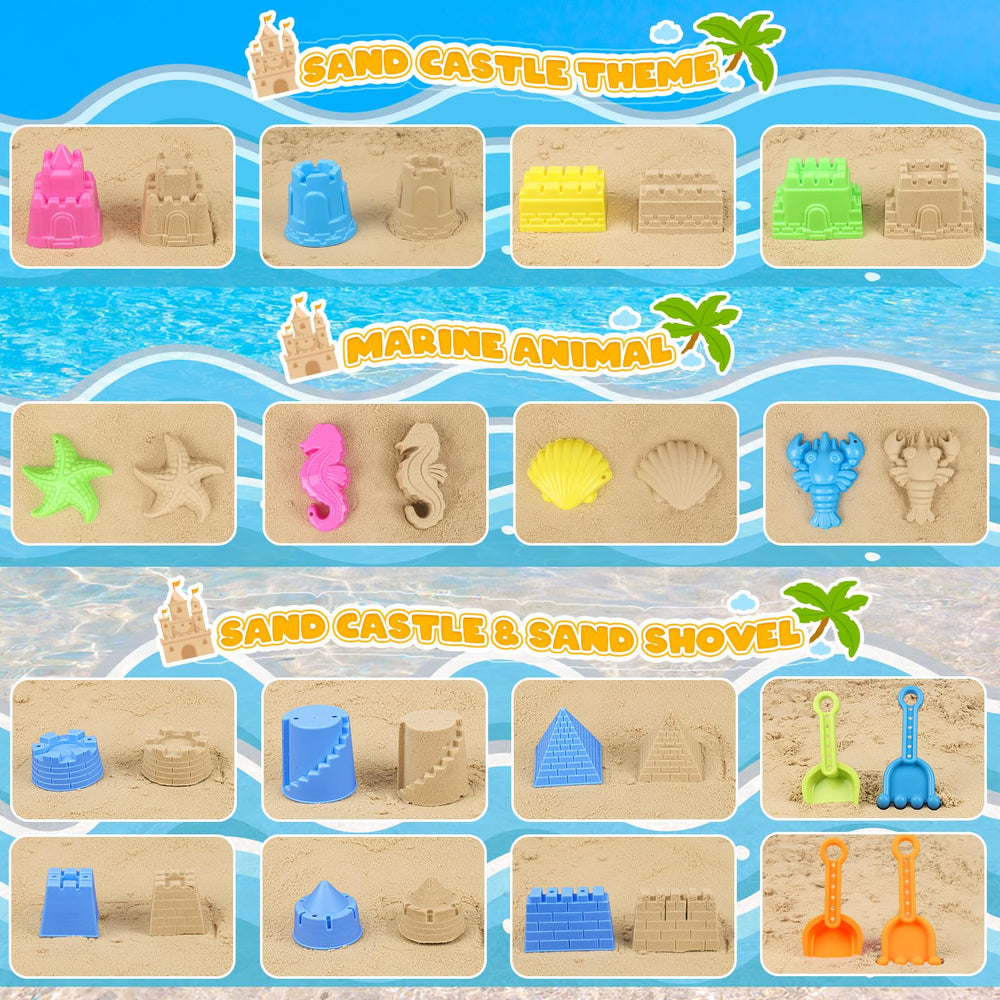 KUBUSFLY marine animal molds inspiring pretend play by the water.