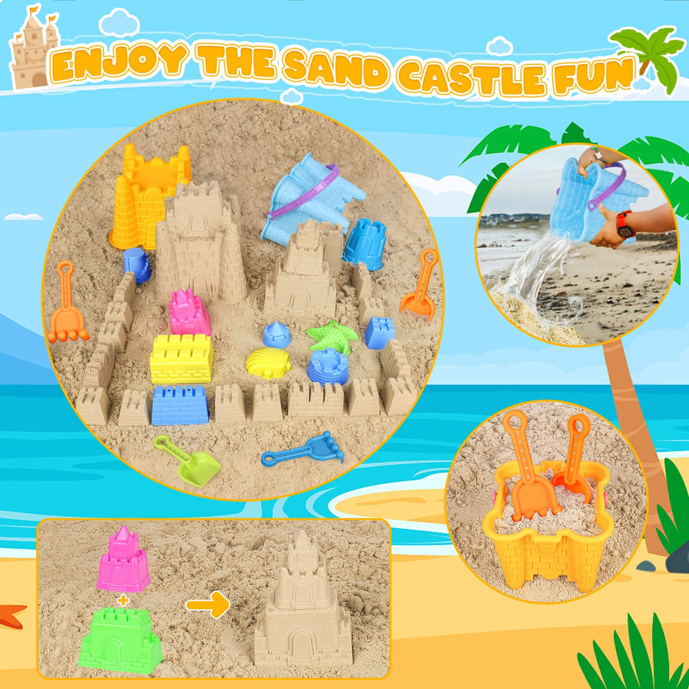 KUBUSFLY small molds offering varied shapes for creative sand layouts.