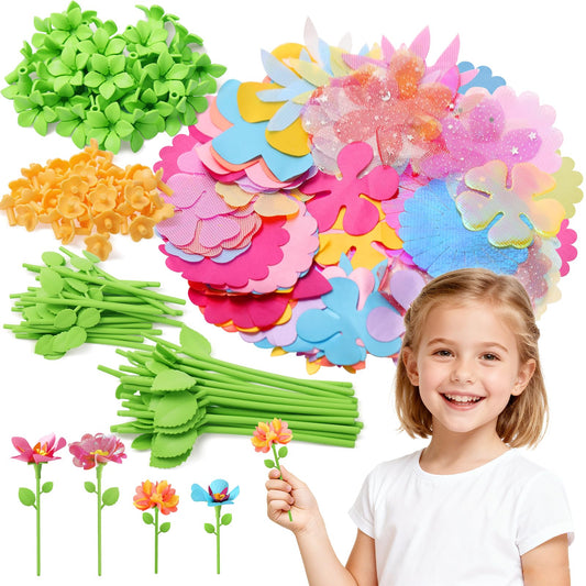 Kufanda DIY flower set with 108 petals for creative play and vibrant blooms