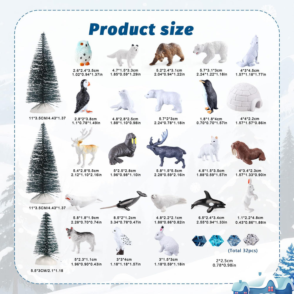 Kukifun polar bear figurine adds realism to storytelling and display.