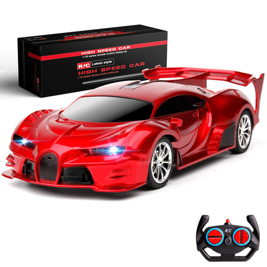 KULARIWORLD RC car red front view showing a sleek design ideal for indoor racing