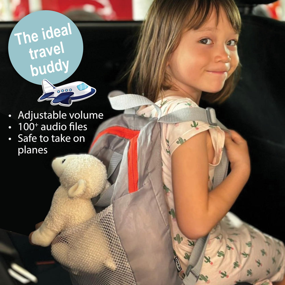 Kulumi My Little Lamb built-in audio button lets kids listen to stories and songs.