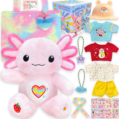 KUMANEKO cute axolotl plush with soft texture for cozy playtime and bedtime hugs.
