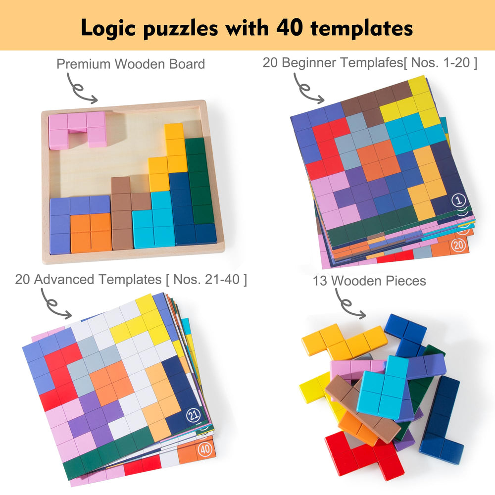 KUMUNI color and shape tiles aid pattern recognition and coordination skills.