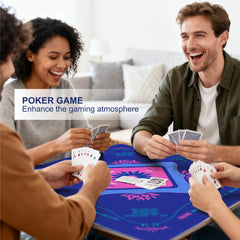 KUNTE Mahjong Mat features reinforced edges for durability and long-lasting use.
