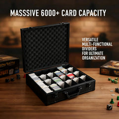 KUOOKING Premium Card Storage Box close-up reveals durable injection-molded construction protects cards.