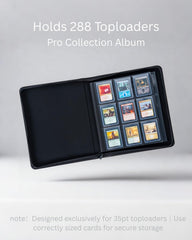 KUOOKING Toploader Binder dust-proof zipper guards decks during transport.