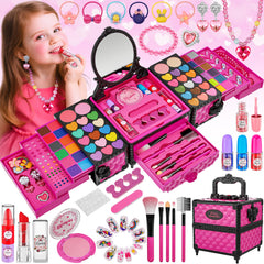 Kuovei 99-pcs makeup kit cover with mirror for easy play.