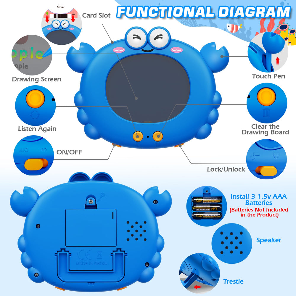 Kuovei Talking Flash Cards read aloud for instant feedback and kid-friendly reinforcement.