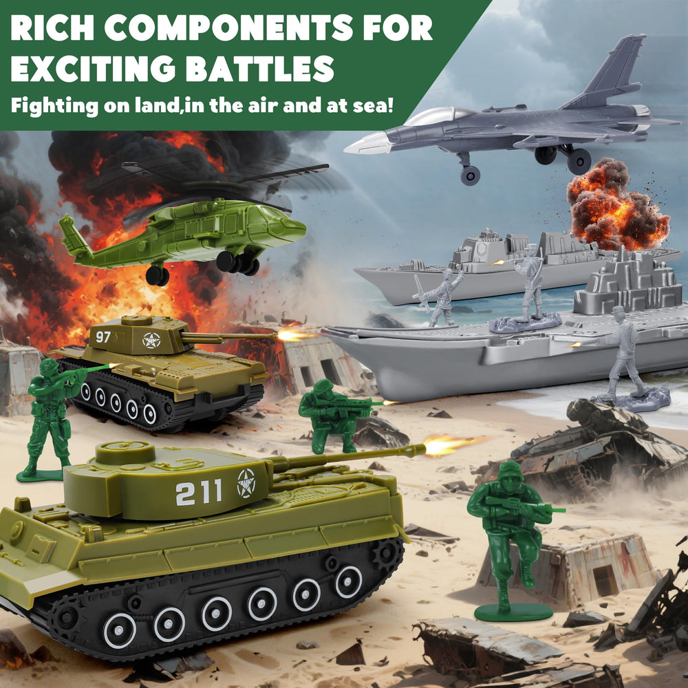 Kusntin army figures with tanks enable dynamic, strategic pretend battles