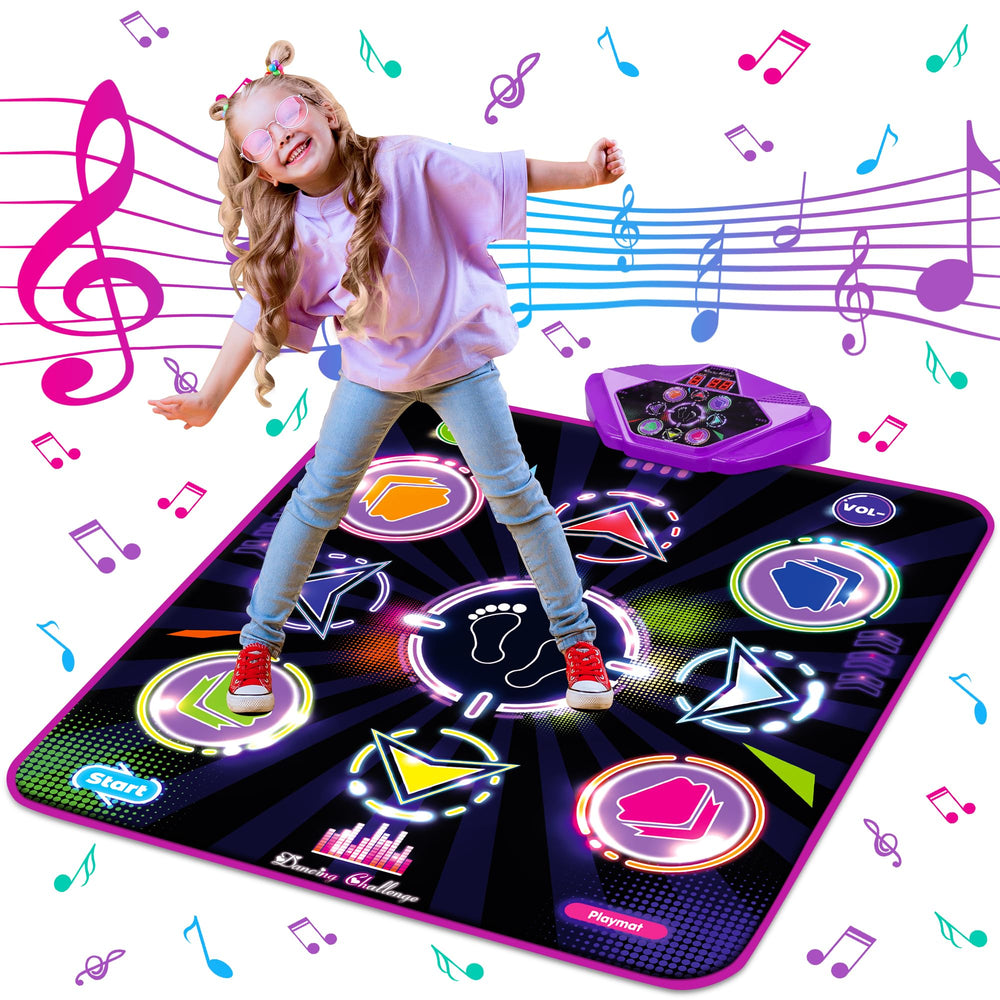 Kusntin Dance Mat folded for travel, easy storage and on-the-go fun.