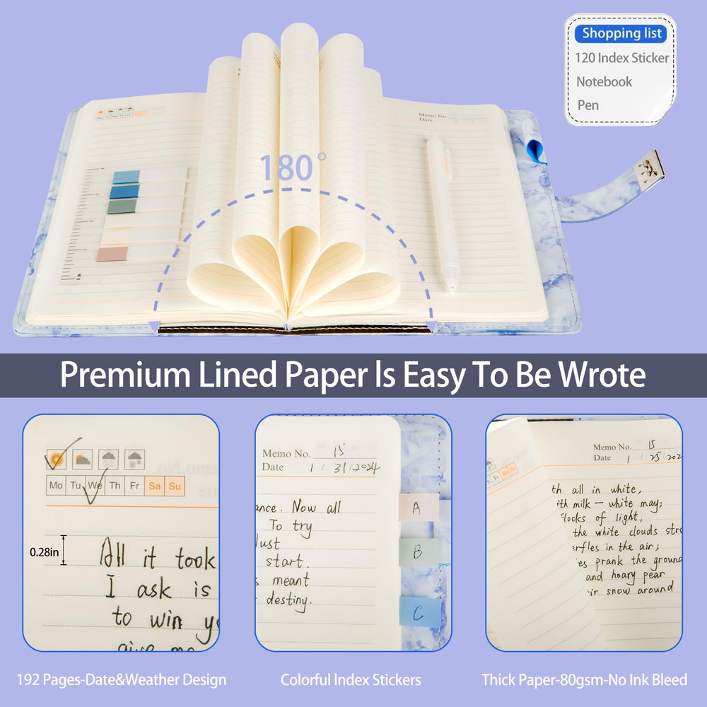 Kutoda Marble Diary fits in a bag for on-the-go journaling.
