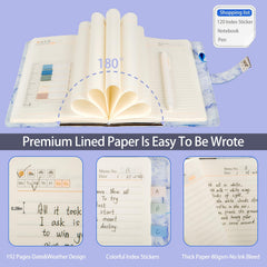 Kutoda Marble Diary fits in a bag for on-the-go journaling.