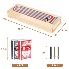Kvintes cribbage card decks stored in drawer for quick play